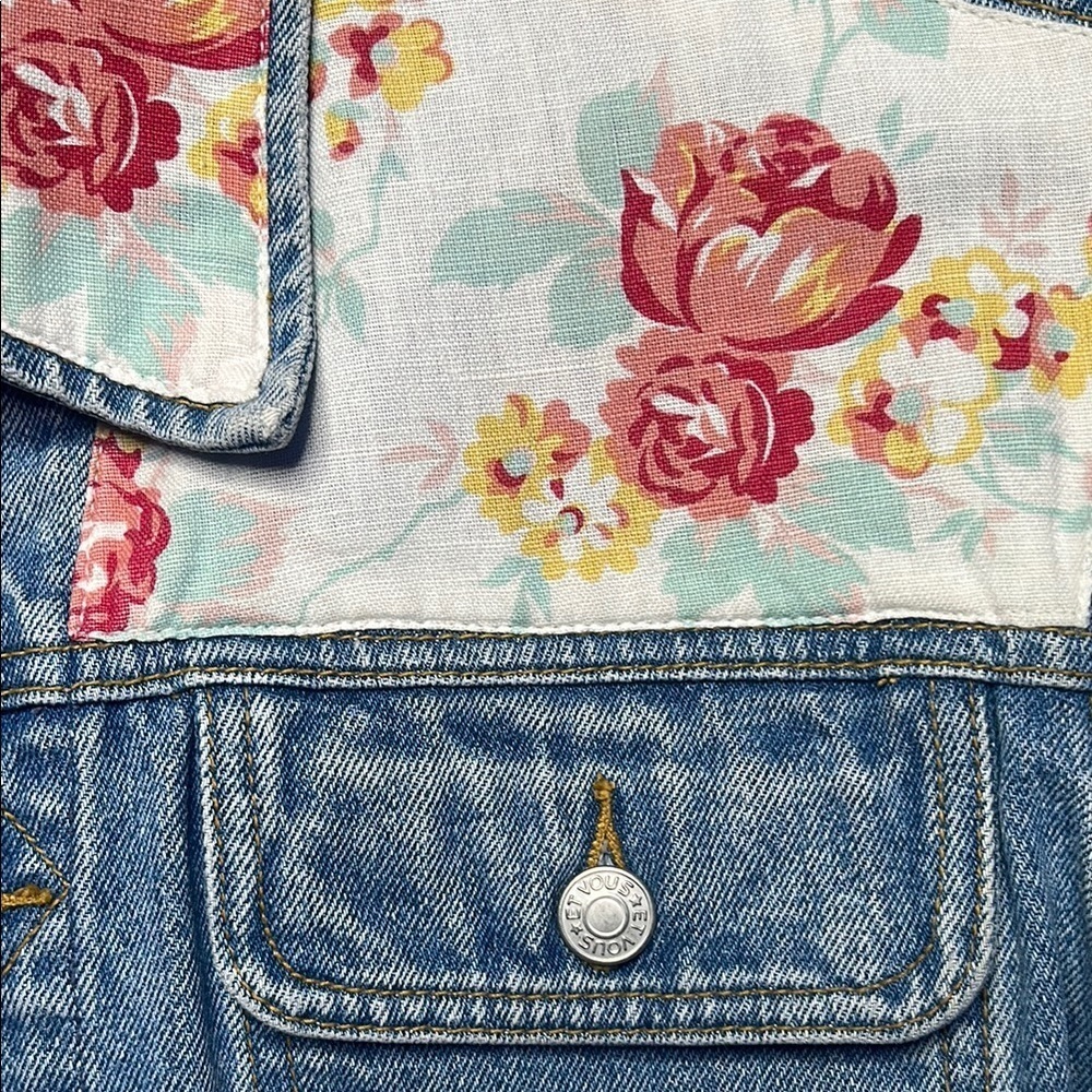 Vintage Et Vous Floral Denim Jacket - Picture 4 of 15